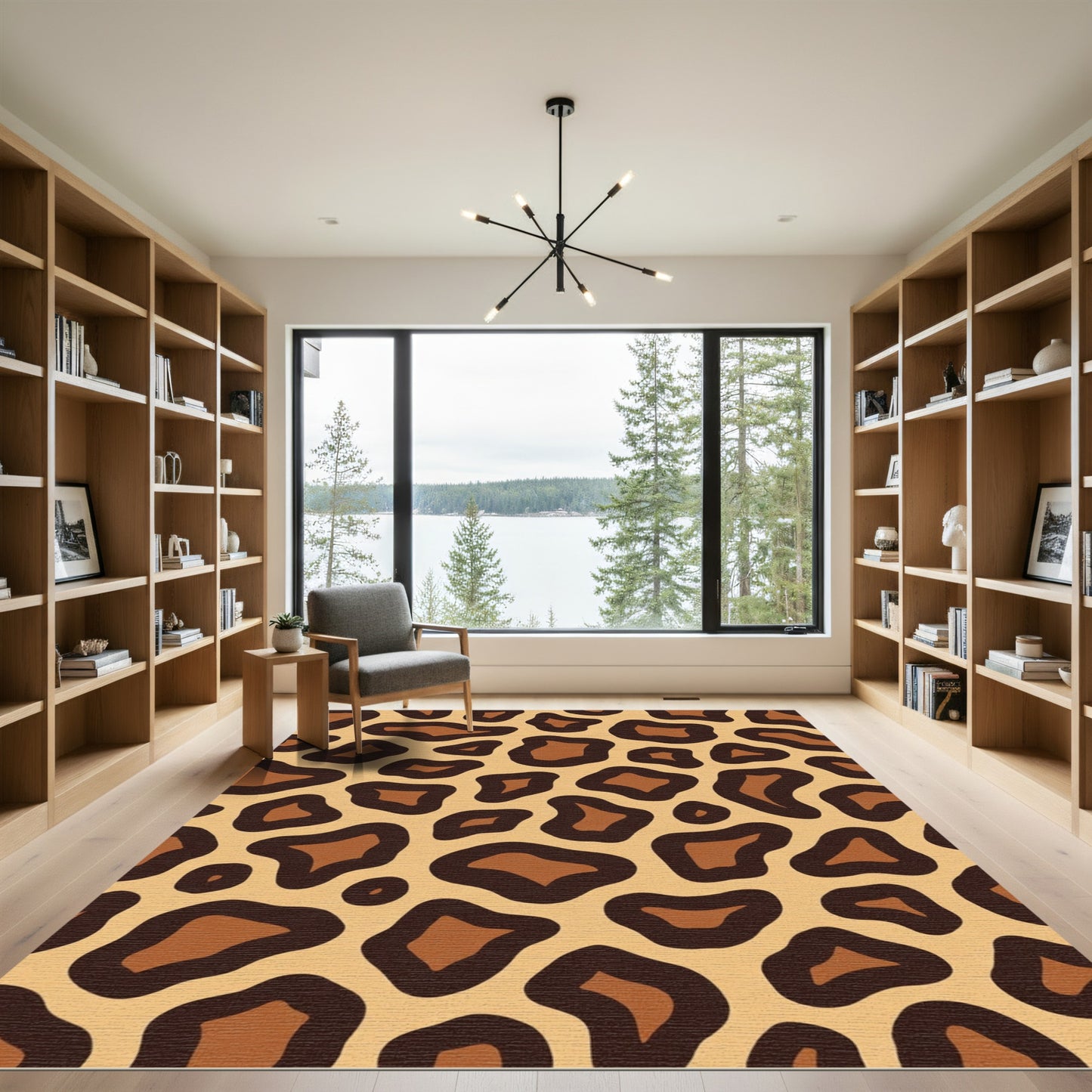 Bold Leopard Spot Print Rug