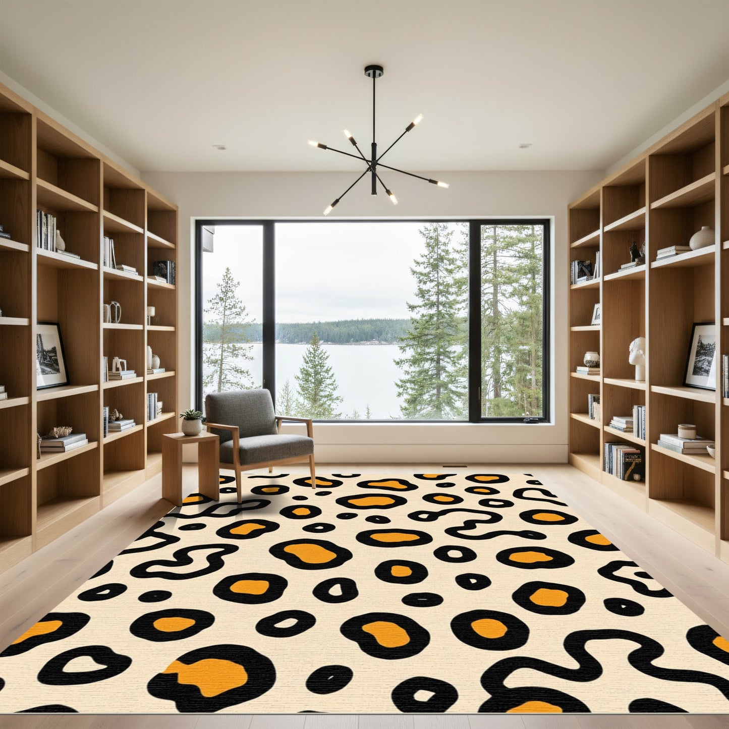 Bold Orange Animal Spots Rug