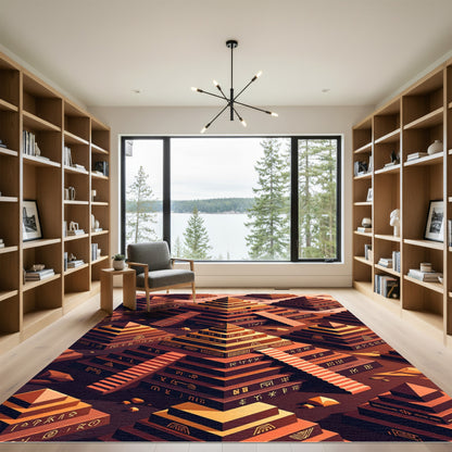 Ancient Egyptian Pyramid Glyphs Rug