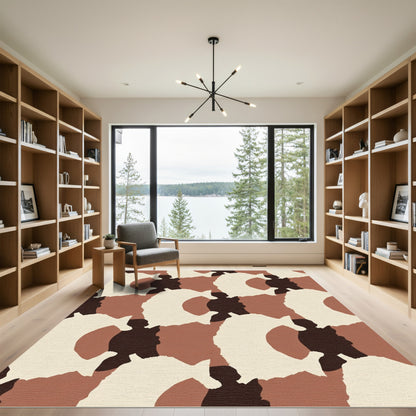 Earthy Tone Abstract Organic Rug