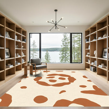 Terra Cotta Spots Organic Composition Rug