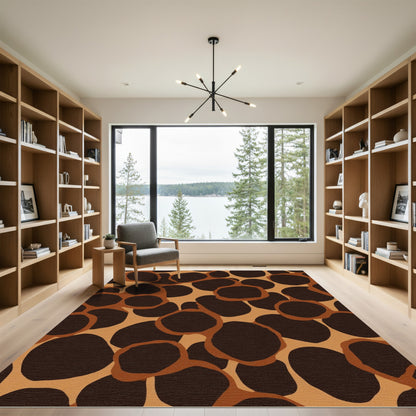 Brown Giraffe Spot Repeat Rug