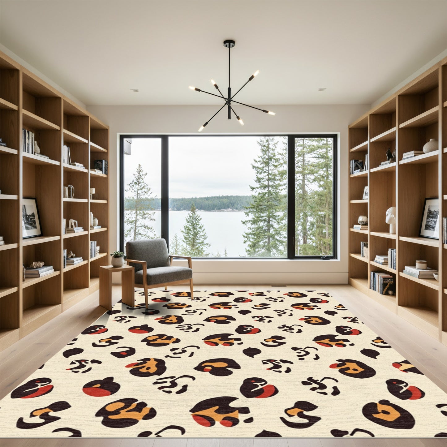 Bold Ochre Animal Spots Rug