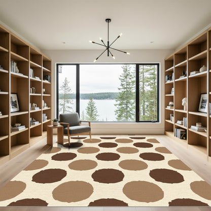 Earthy Tones Dot Arrangement Rug