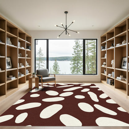 Rich Brown Organic Blob Rug