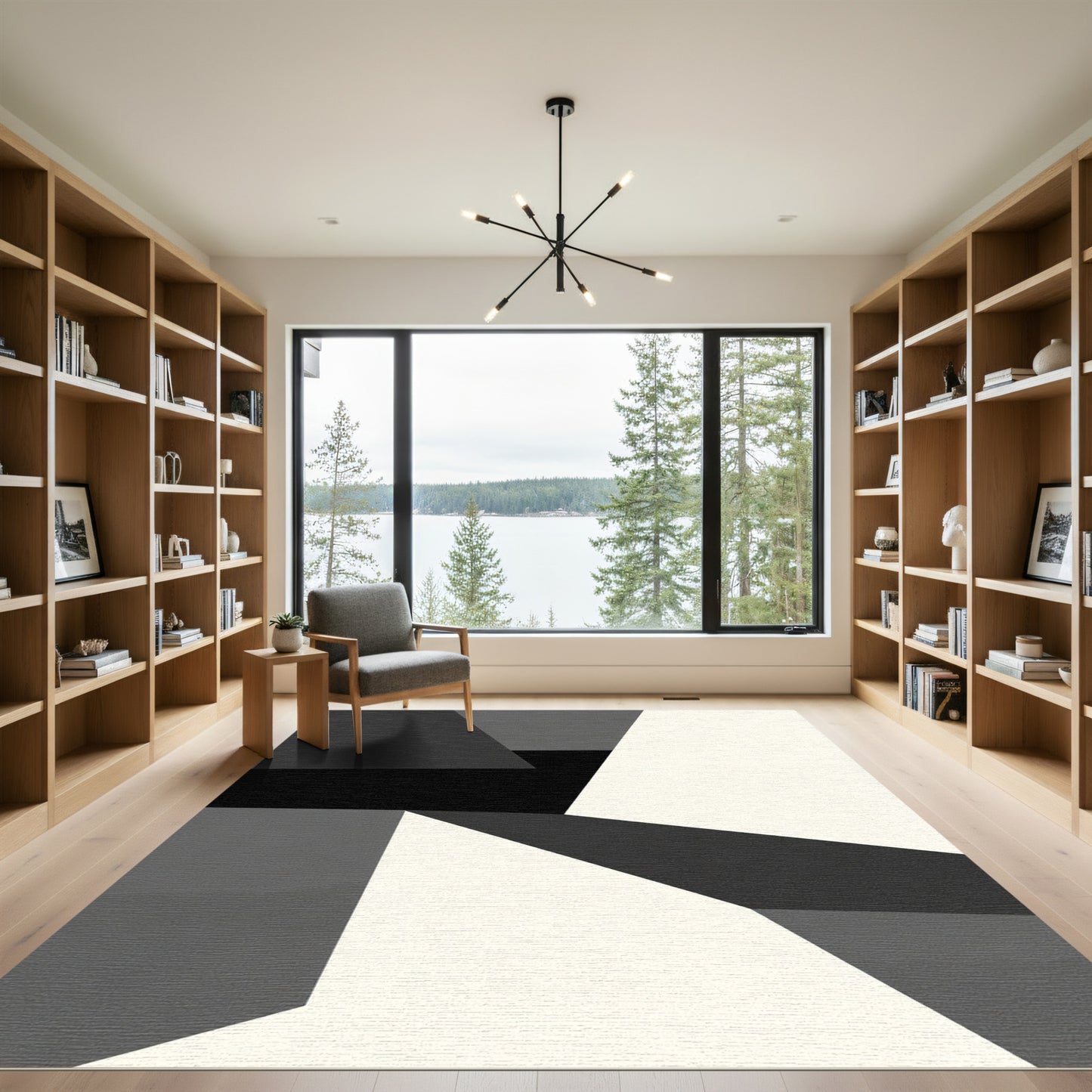Modern Abstract Geometric Forms Rug