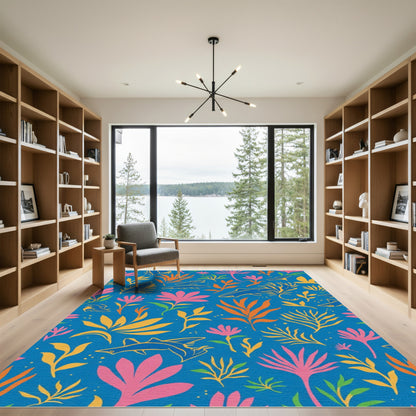 Oceanic Flora Shark Collage Rug