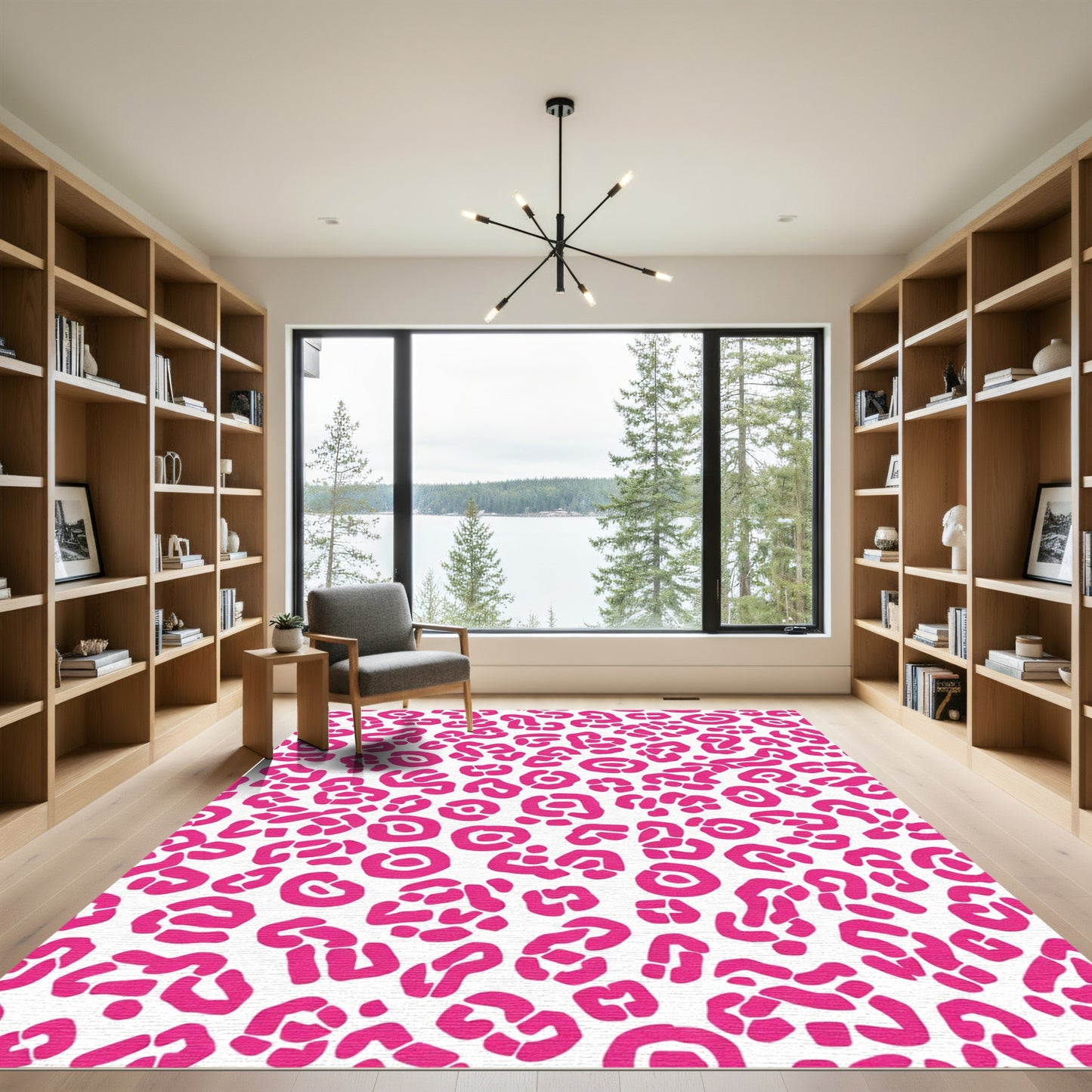 Hot Pink Leopard Spots Rug