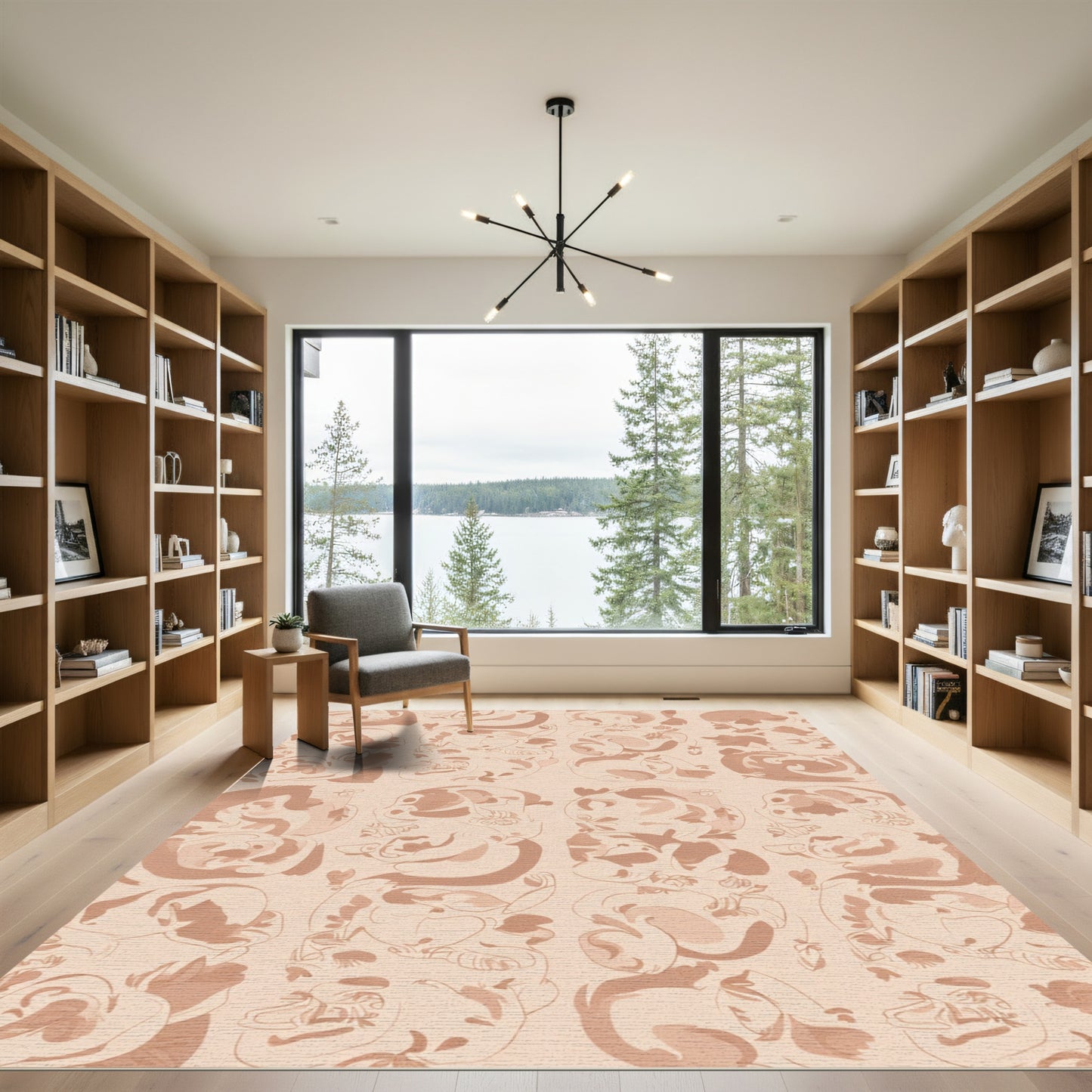 Peachy Keen Abstract Animal Arrangement Rug