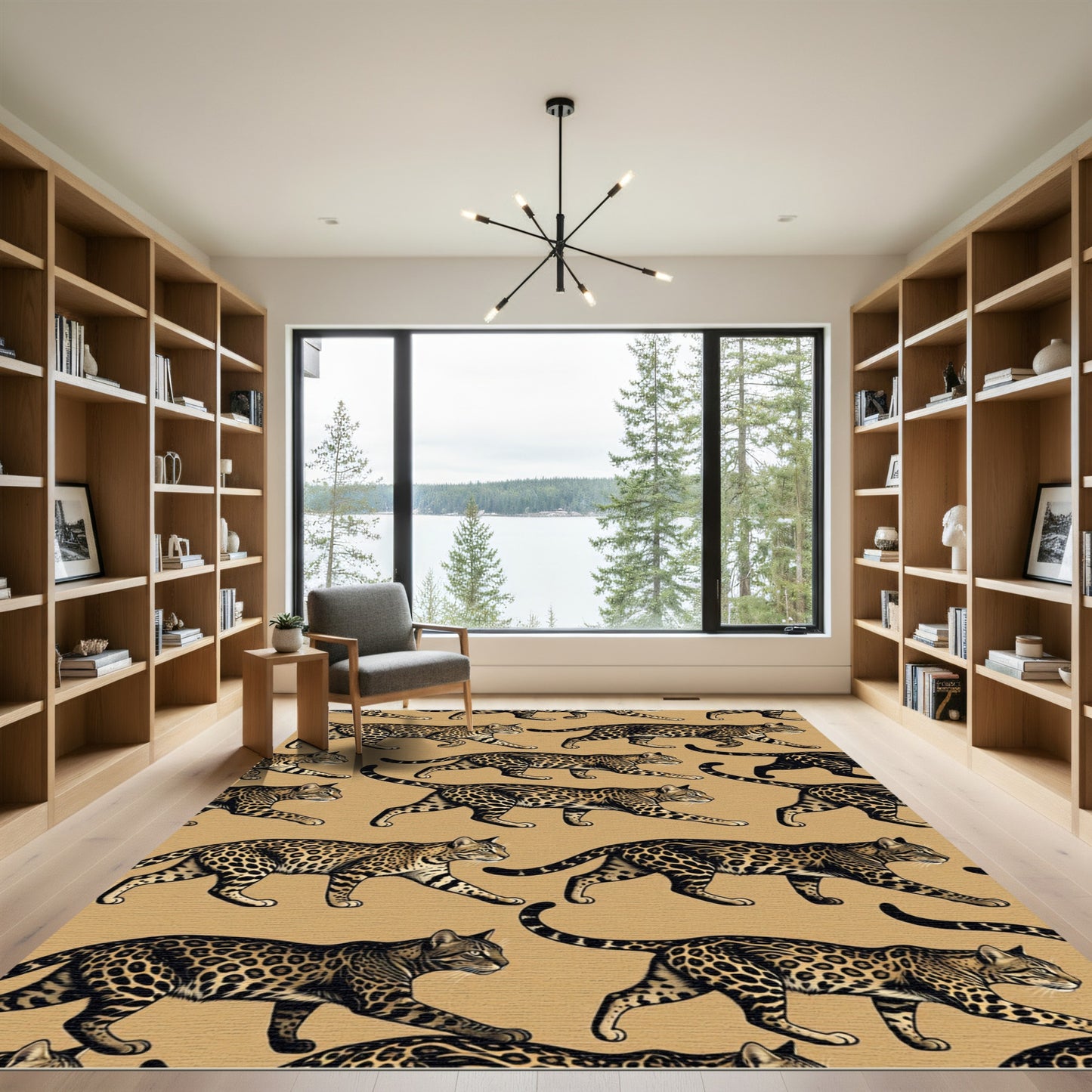 Golden Leopard Spot Walking Trail Rug
