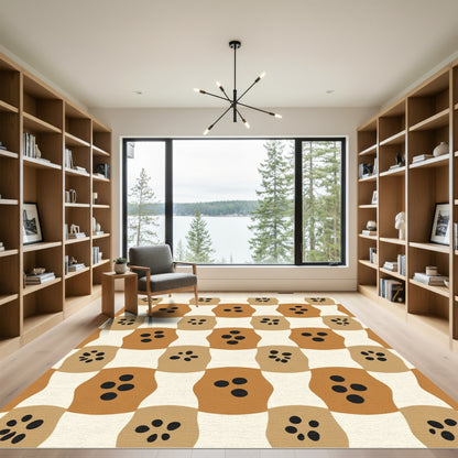 Earthy Tones Spotted Medallion Rug