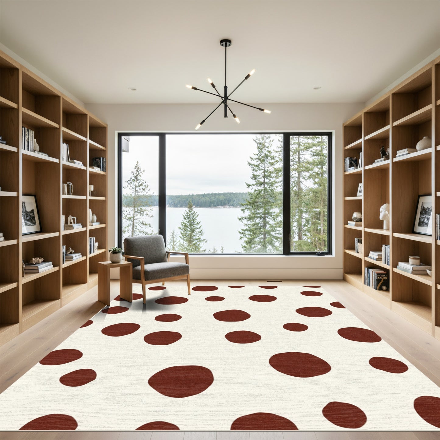 Cream Chocolate Spot Scatter Rug
