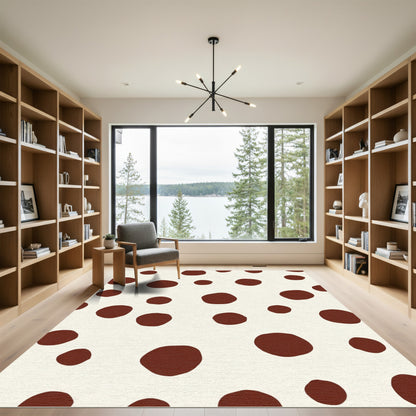Cream Chocolate Spot Scatter Rug