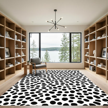 Monochromatic Spotted Organic Scatter Rug