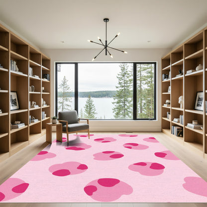 Pink Watercolor Blotches Rug