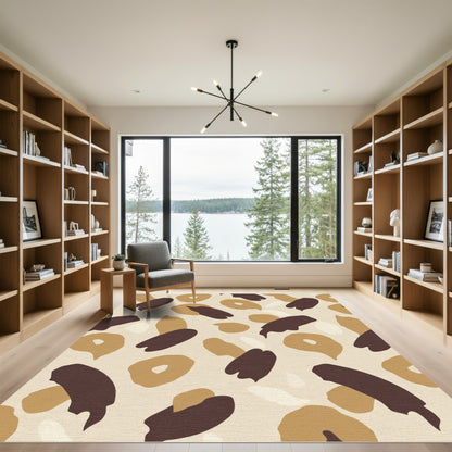 Abstract Camouflage Spots Rug