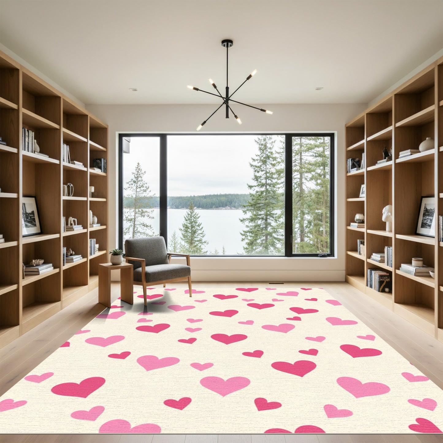 Pink Sweet Hearts Scatter Rug
