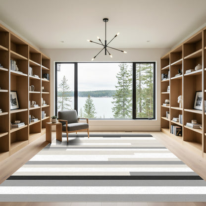 Warm Neutral Horizontal Block Rug