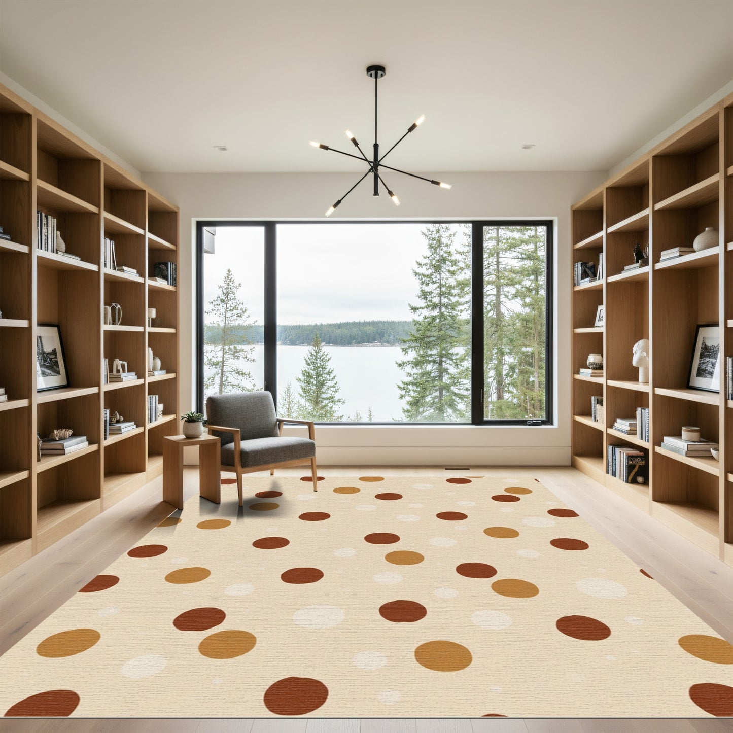 Earthy Polka Dot Scatter Rug