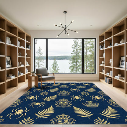 Golden Royal Spider and Fern Crest Rug