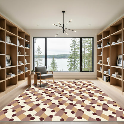 Wavy Dot Tonal Geometric Rug