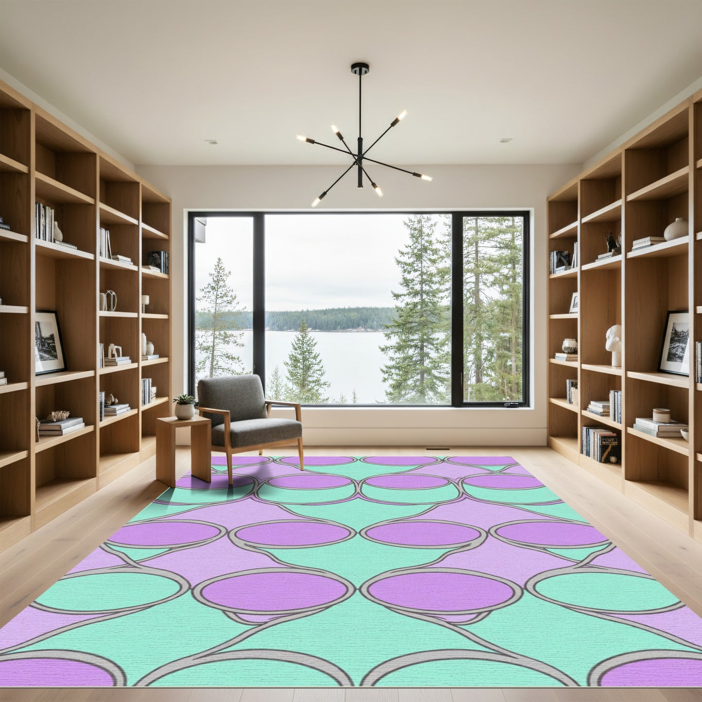 Lavender Mint Oval Linkage Rug
