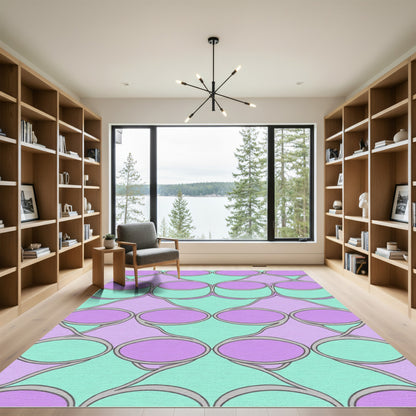 Lavender Mint Oval Linkage Rug