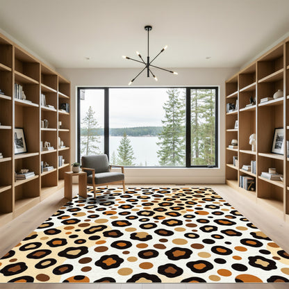 Chic Modern Leopard Spot Animal Rug