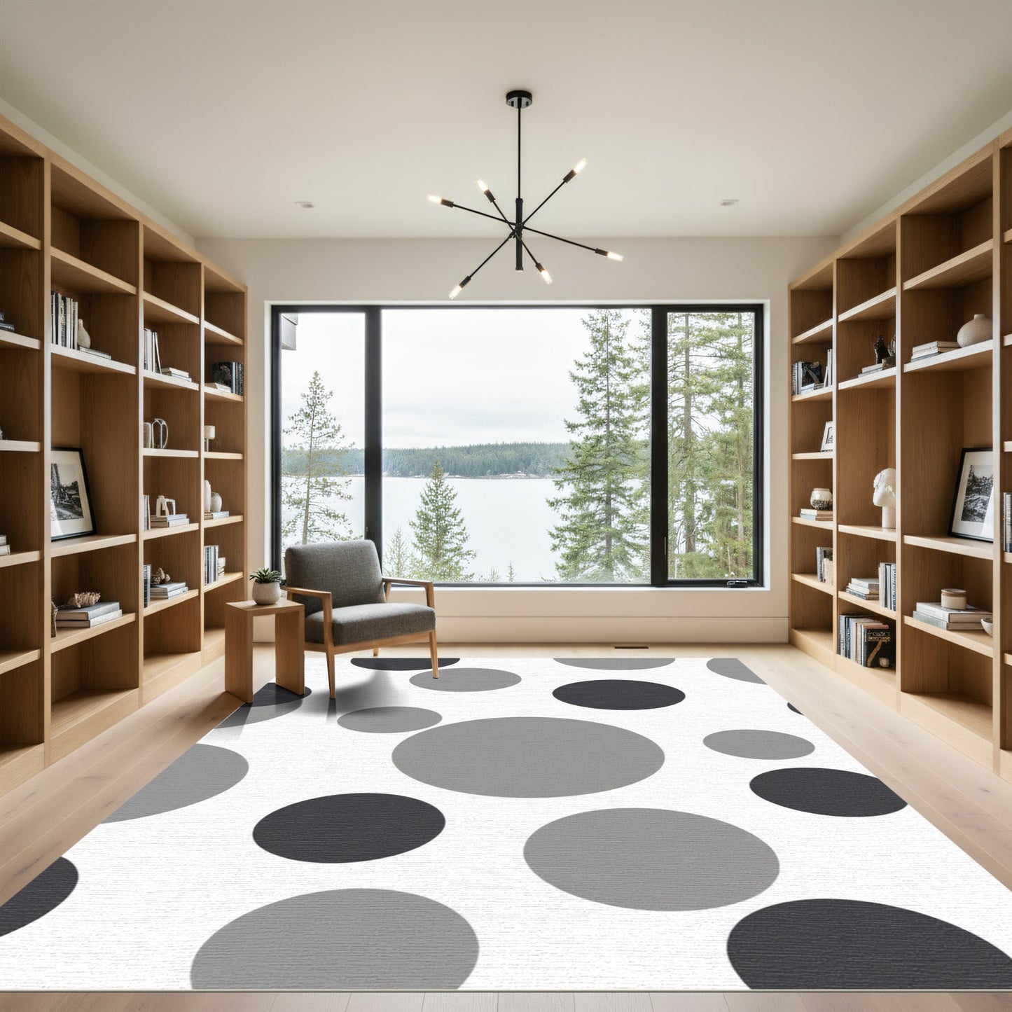 Monochromatic Large Circles Arrangement Rug