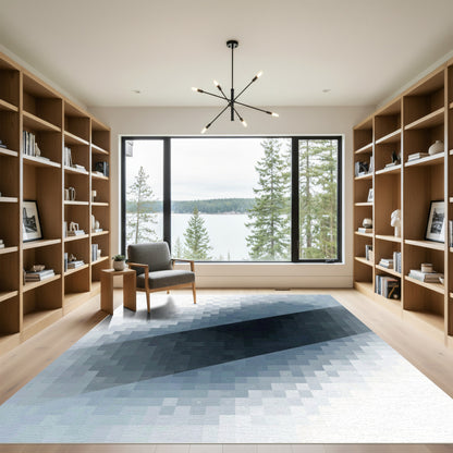 Modern Pixelated Diagonal Gradient Rug
