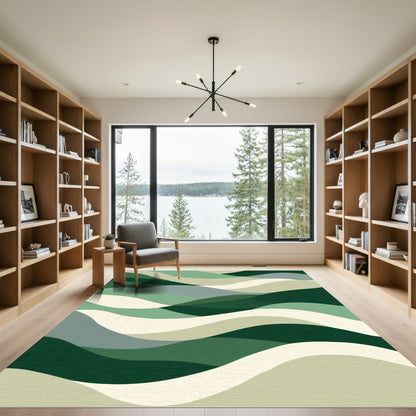 Abstract Gradient Hills Rippled Rug