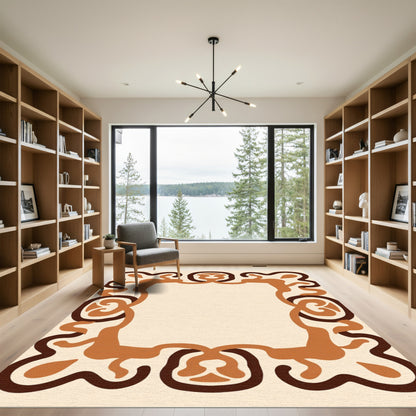 Earthy Abstract Frame Organic Curiosities Rug