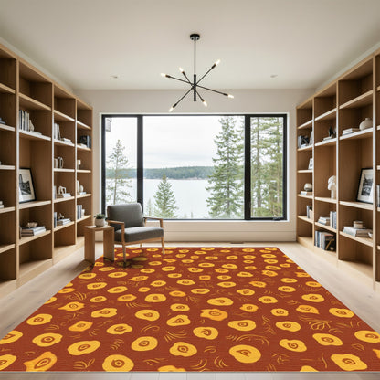 Amber Dot Swirl Organic Rug