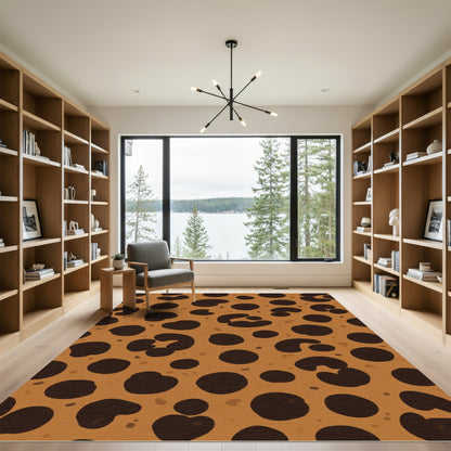 Bold Brown Animal Spots Rug