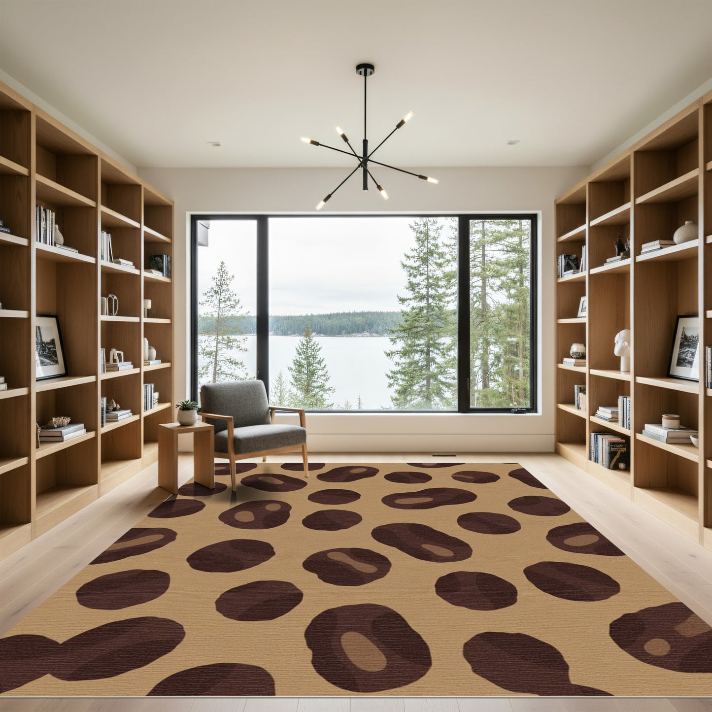 Brown And Tan Coffee Bean Rug
