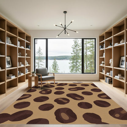 Brown And Tan Coffee Bean Rug