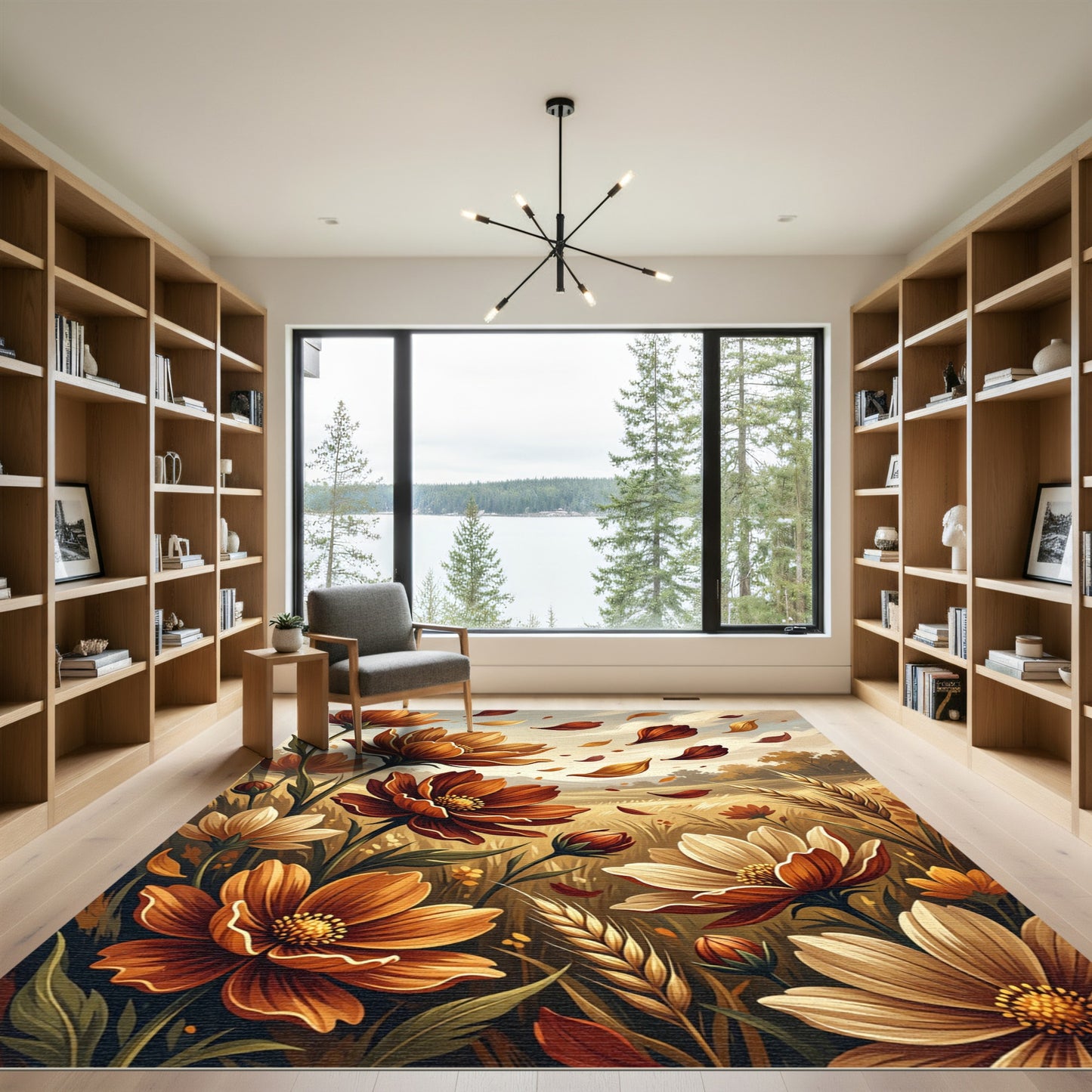 Autumn Petal Meadow Floral Rug