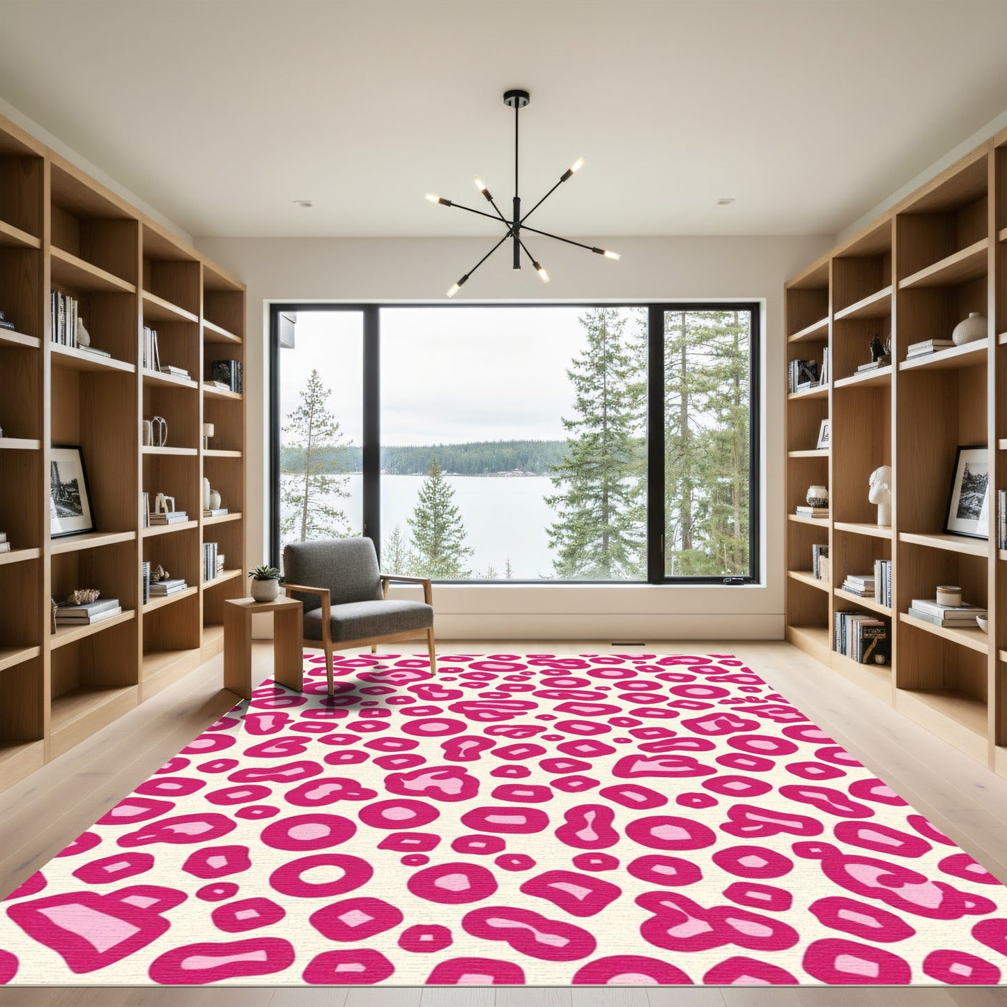 Hot Pink Leopard Spots Rug