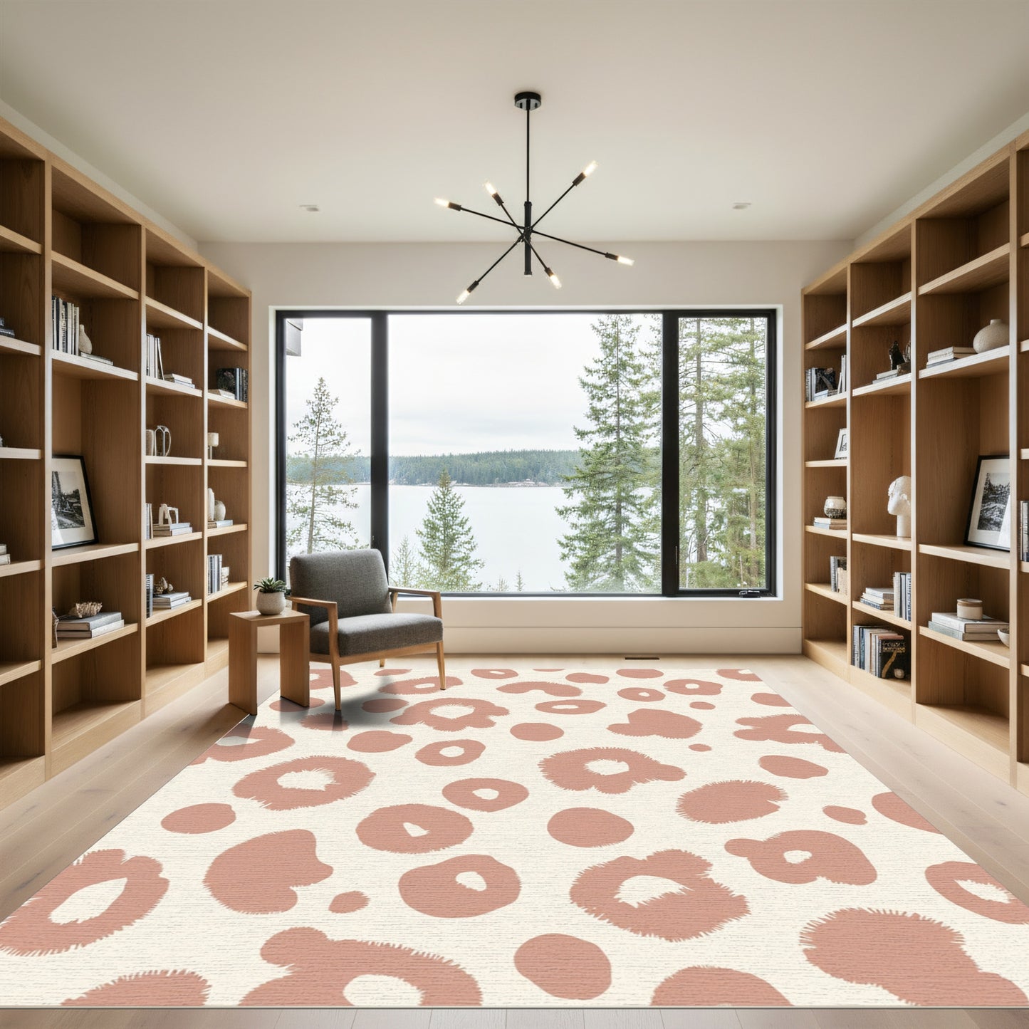Rose Gold Cheetah Spots Rug