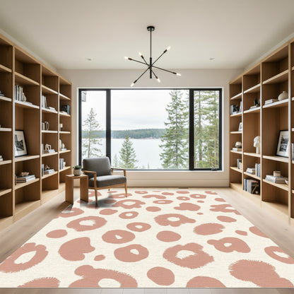 Rose Gold Cheetah Spots Rug