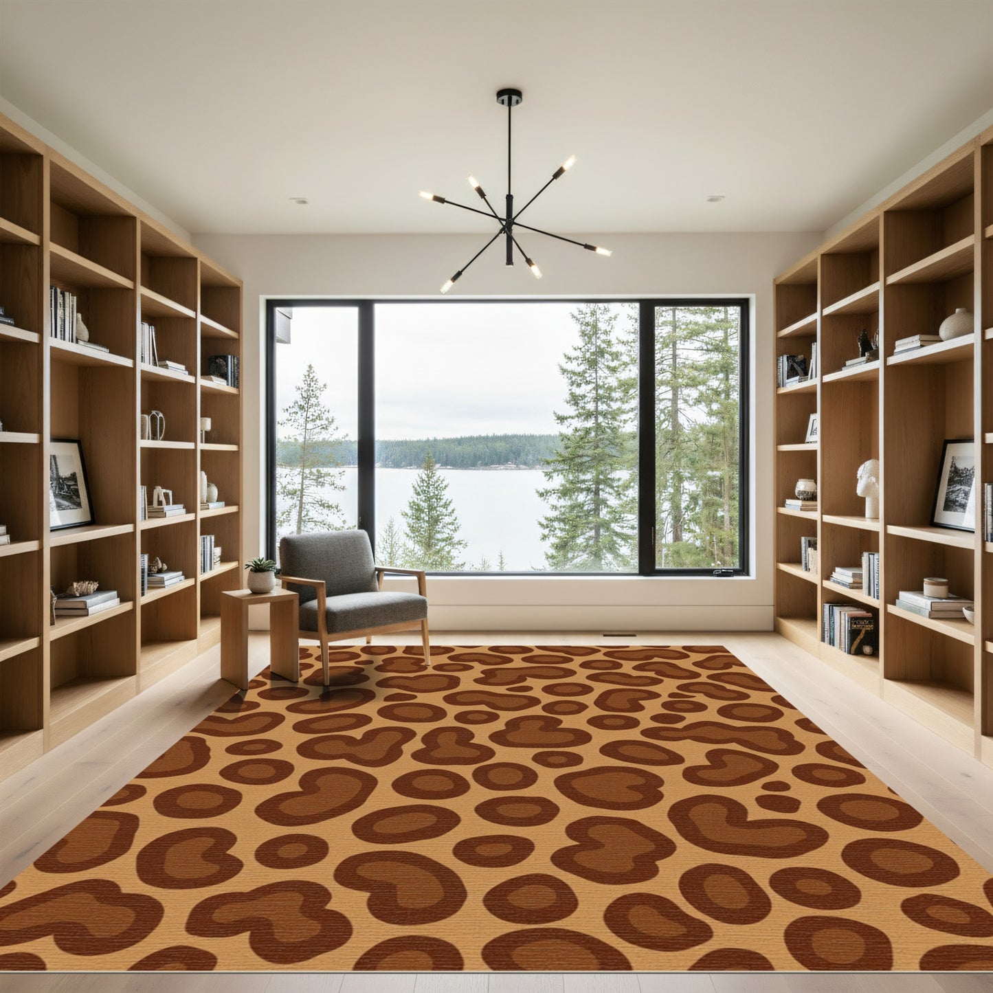 Brown Leopard Spots All Over Rug