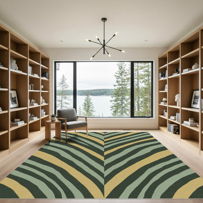 Earthy Stripe Chevron Rug