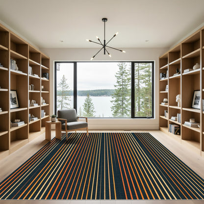 Sunset Ombre Vertical Line Rug