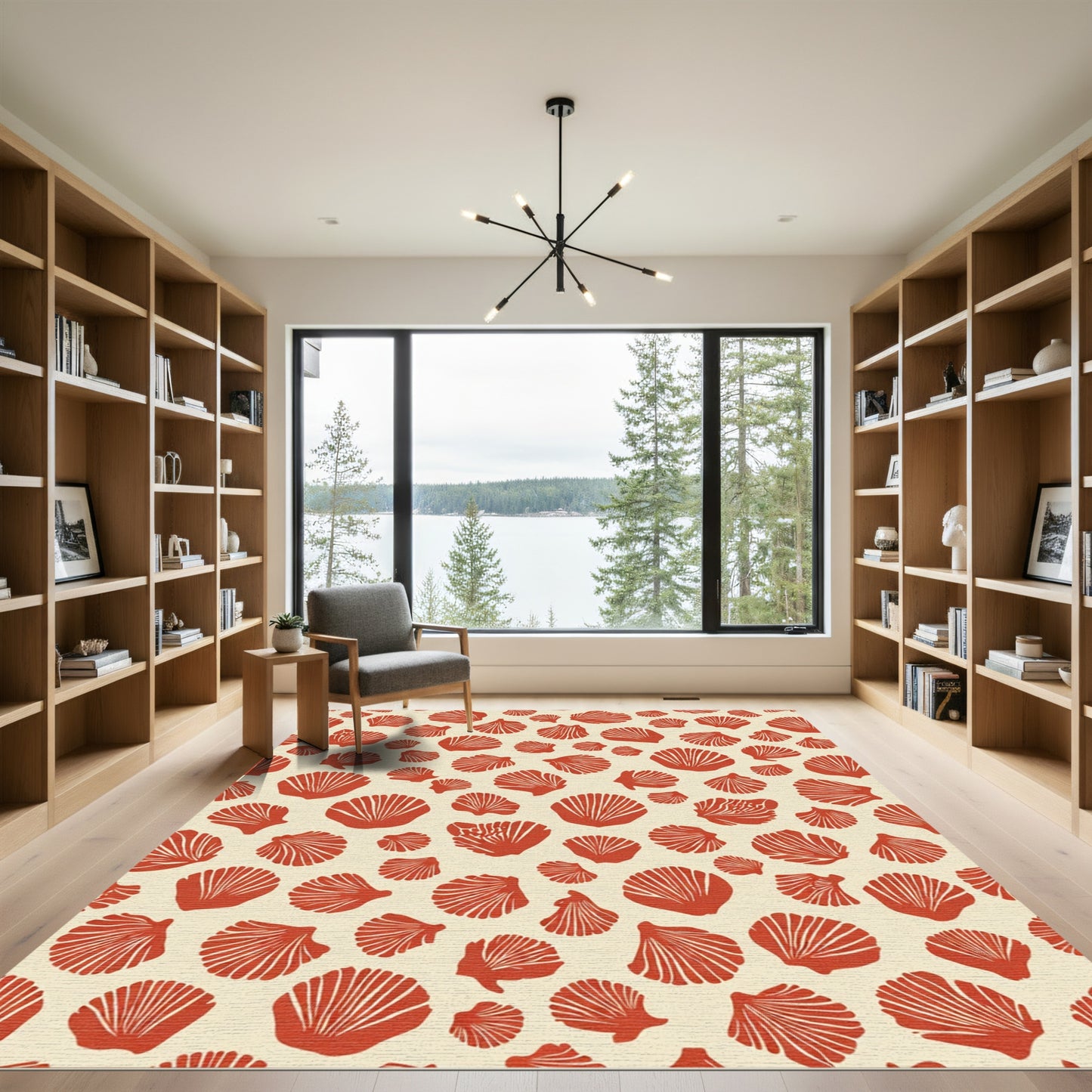 Terracotta Shell Scatter All Over Rug