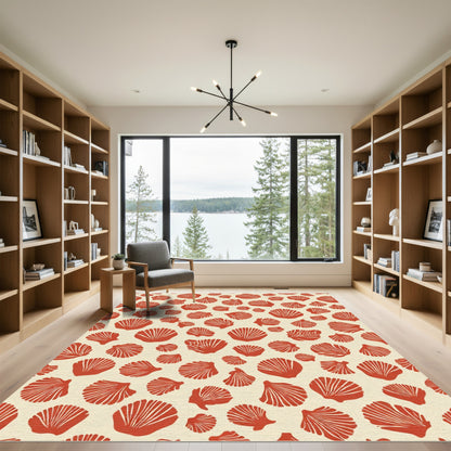 Terracotta Shell Scatter All Over Rug