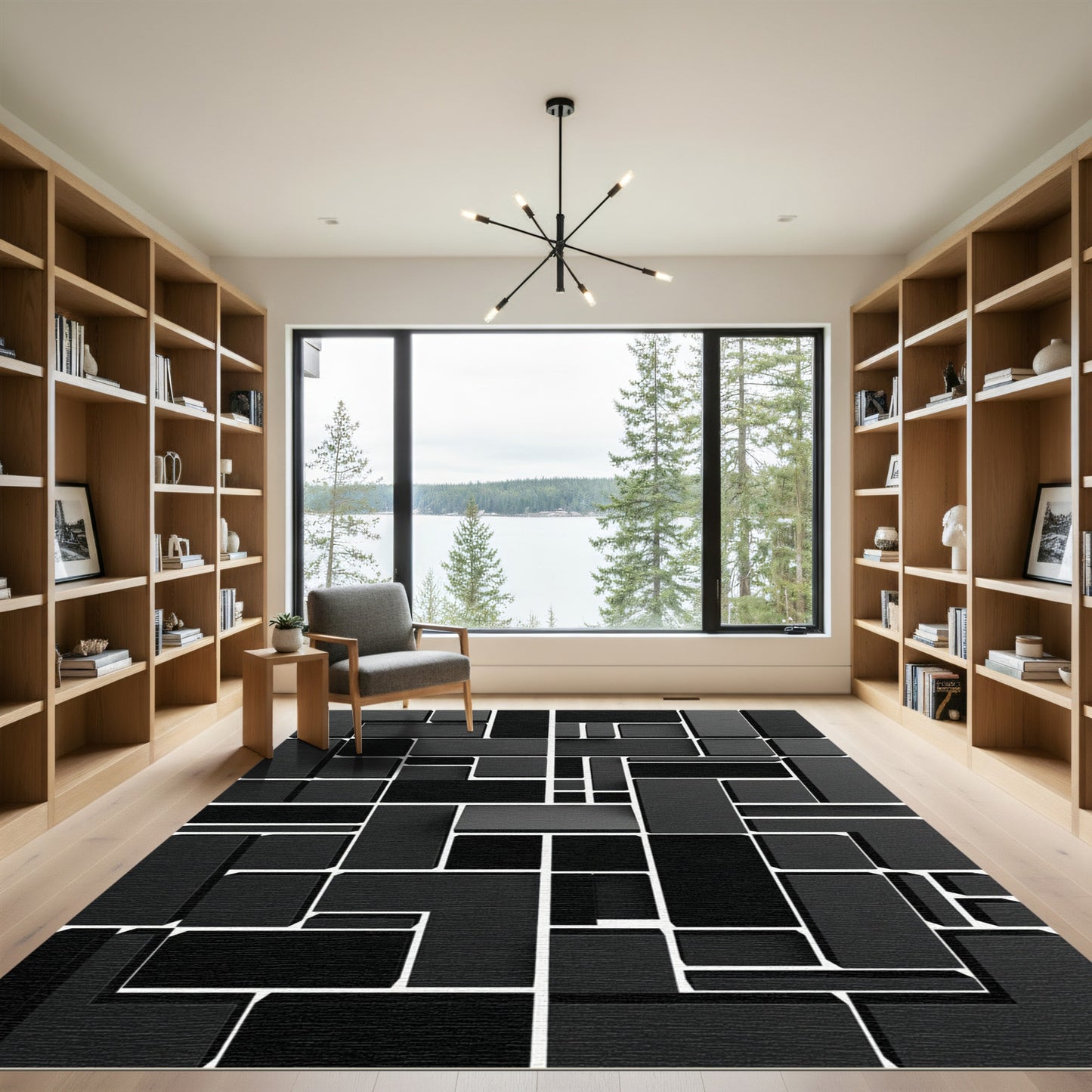 Monochromatic Modular Rectangular Composition Rug