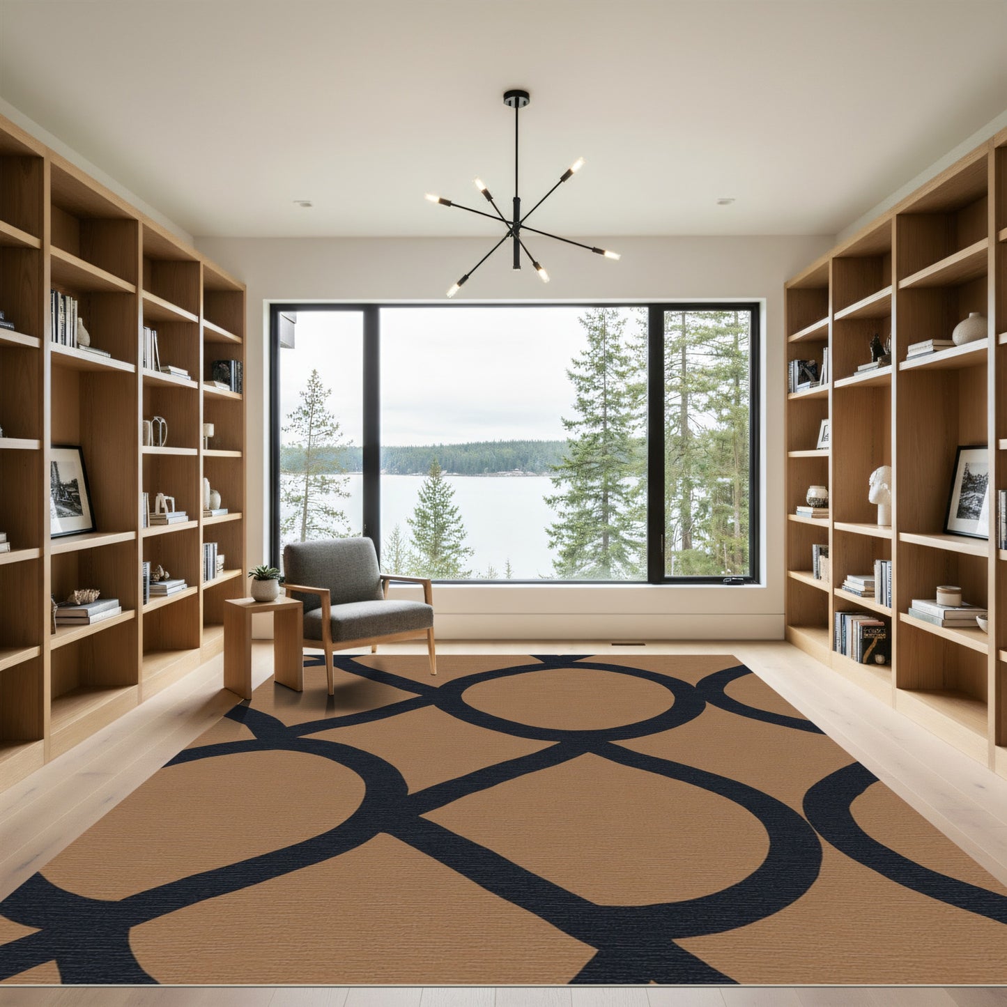 Terra Cotta Interlocking Circles Rug