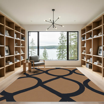 Terra Cotta Interlocking Circles Rug