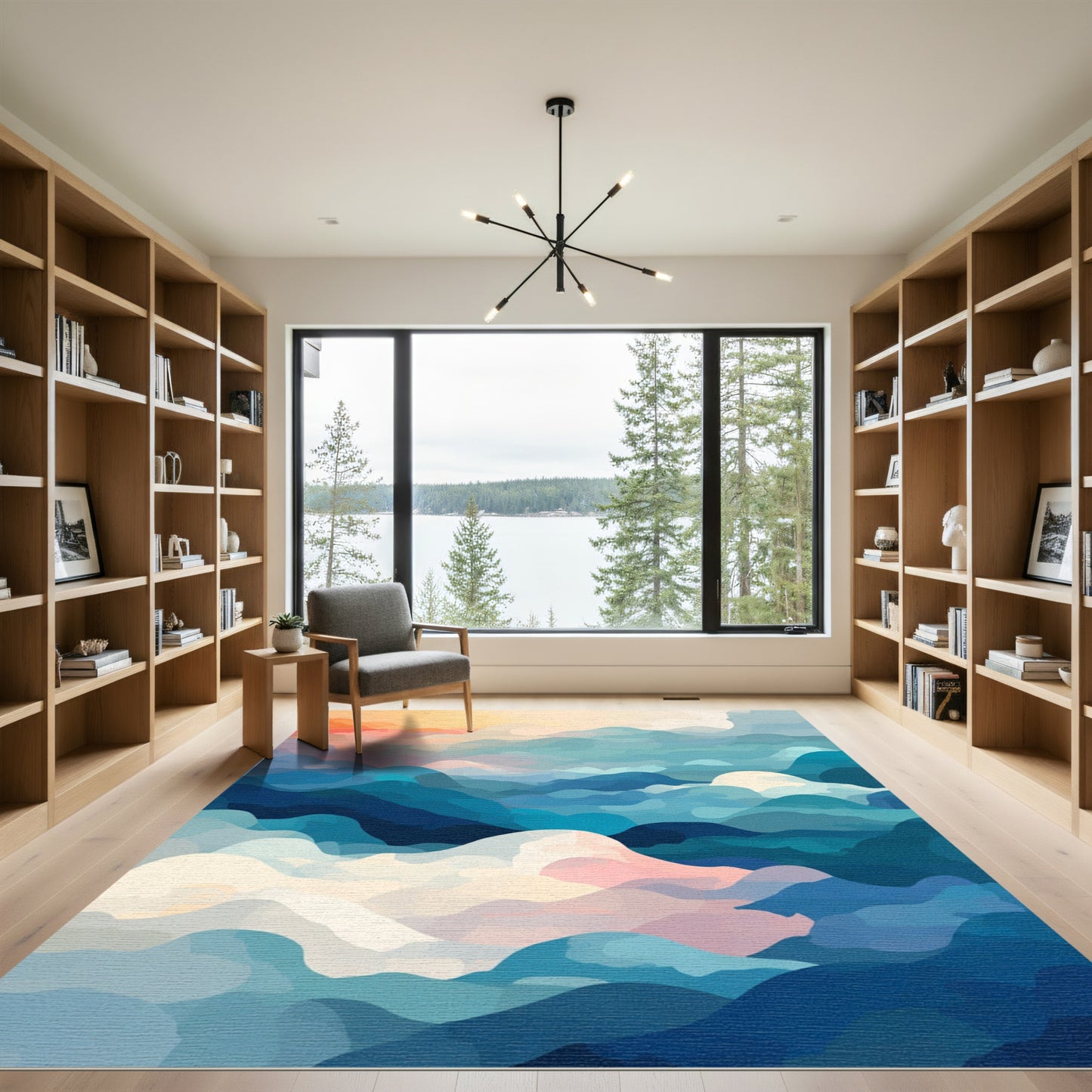 Sunrise Cloudscape Abstract Vista Rug