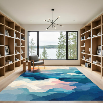 Sunrise Cloudscape Abstract Vista Rug